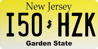 NJ license plate I50HZK