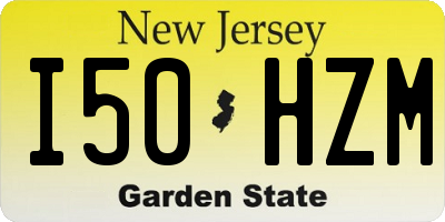 NJ license plate I50HZM