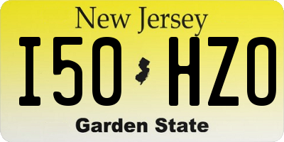 NJ license plate I50HZO