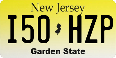NJ license plate I50HZP