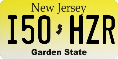 NJ license plate I50HZR