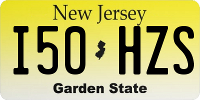 NJ license plate I50HZS