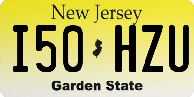 NJ license plate I50HZU