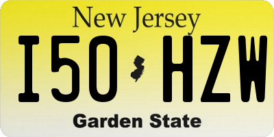 NJ license plate I50HZW