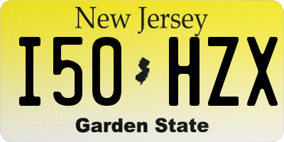 NJ license plate I50HZX