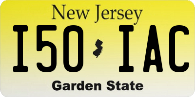 NJ license plate I50IAC