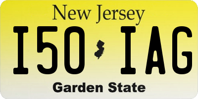 NJ license plate I50IAG