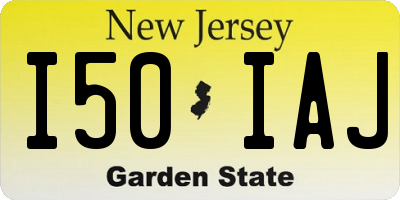 NJ license plate I50IAJ