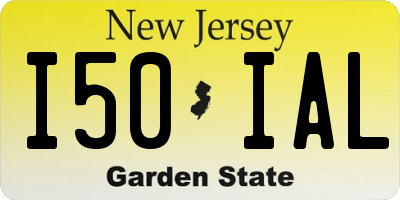 NJ license plate I50IAL