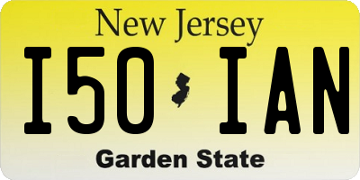 NJ license plate I50IAN