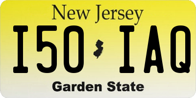 NJ license plate I50IAQ