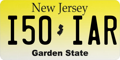 NJ license plate I50IAR
