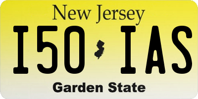 NJ license plate I50IAS