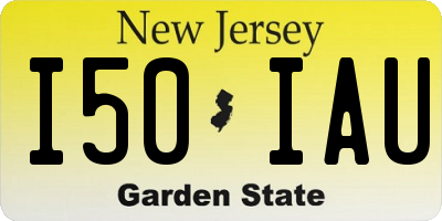 NJ license plate I50IAU