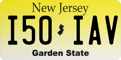 NJ license plate I50IAV