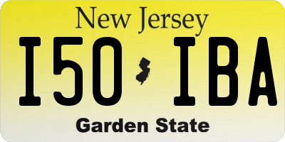 NJ license plate I50IBA