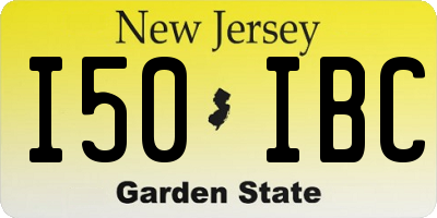 NJ license plate I50IBC