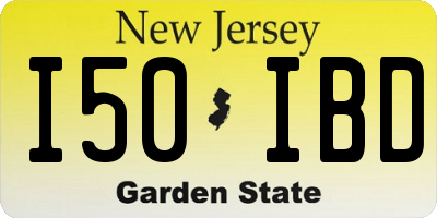 NJ license plate I50IBD
