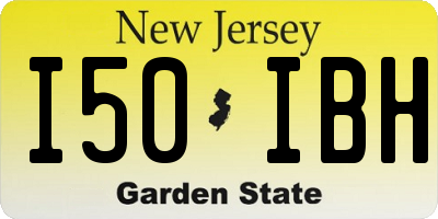 NJ license plate I50IBH