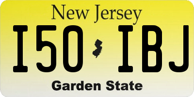 NJ license plate I50IBJ