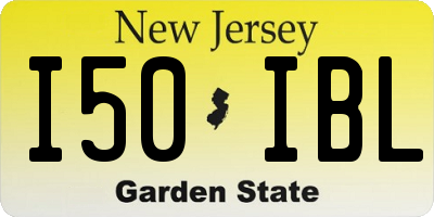 NJ license plate I50IBL
