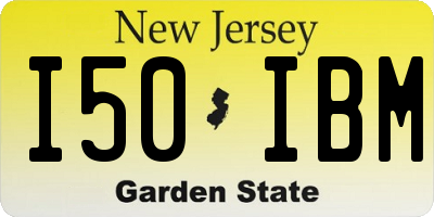 NJ license plate I50IBM