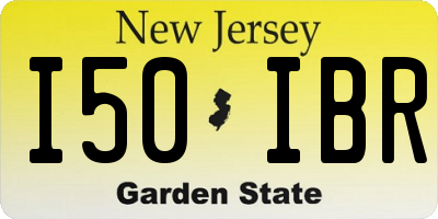 NJ license plate I50IBR