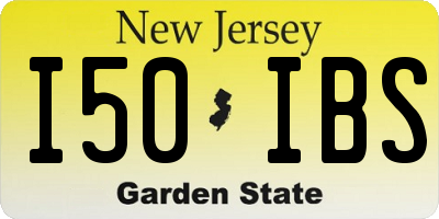 NJ license plate I50IBS