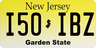 NJ license plate I50IBZ