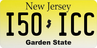 NJ license plate I50ICC