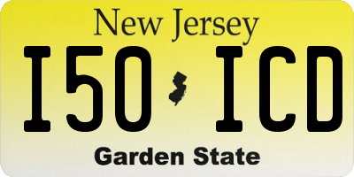 NJ license plate I50ICD