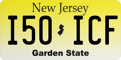 NJ license plate I50ICF