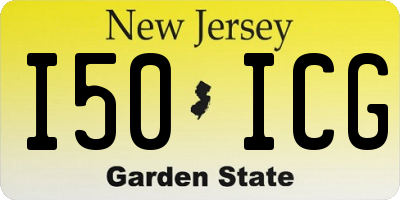 NJ license plate I50ICG