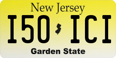 NJ license plate I50ICI
