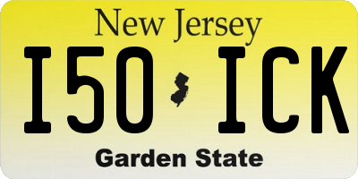 NJ license plate I50ICK