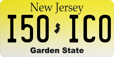 NJ license plate I50ICO