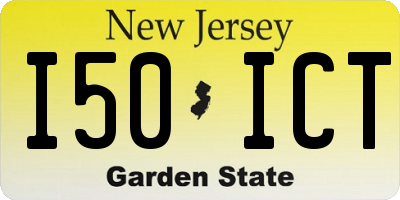 NJ license plate I50ICT
