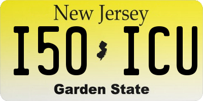 NJ license plate I50ICU
