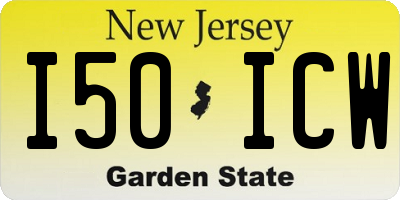 NJ license plate I50ICW