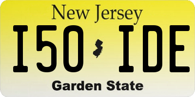 NJ license plate I50IDE
