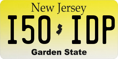 NJ license plate I50IDP