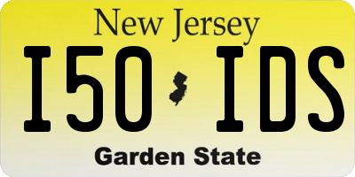 NJ license plate I50IDS