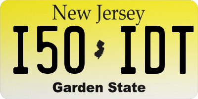NJ license plate I50IDT