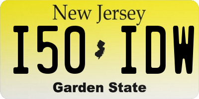 NJ license plate I50IDW