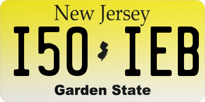 NJ license plate I50IEB