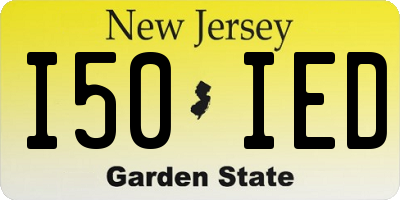 NJ license plate I50IED
