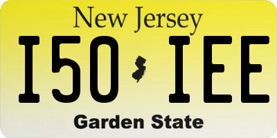 NJ license plate I50IEE