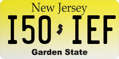 NJ license plate I50IEF