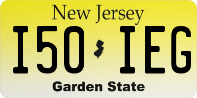 NJ license plate I50IEG