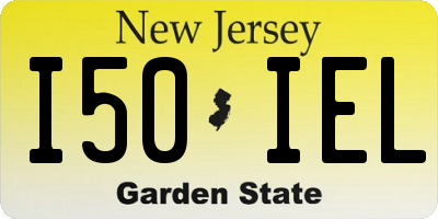 NJ license plate I50IEL